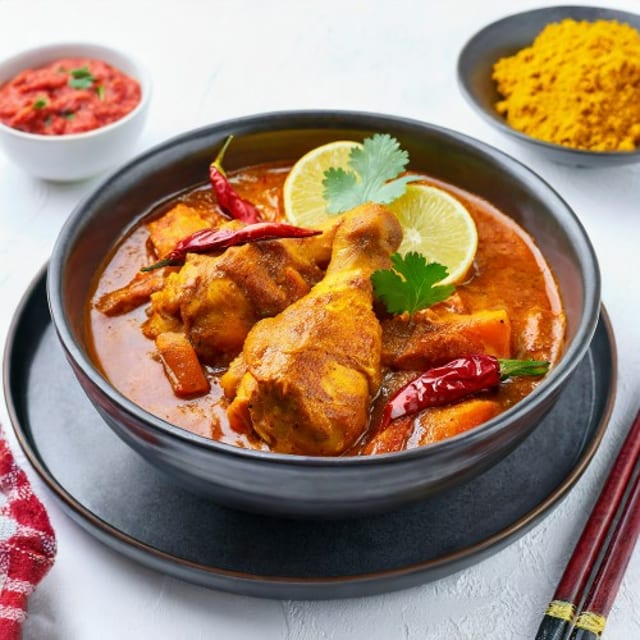 Hyderabad Red Chicken Curry.