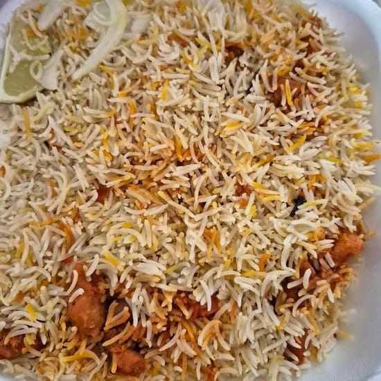 Chicken 65 Biryani.