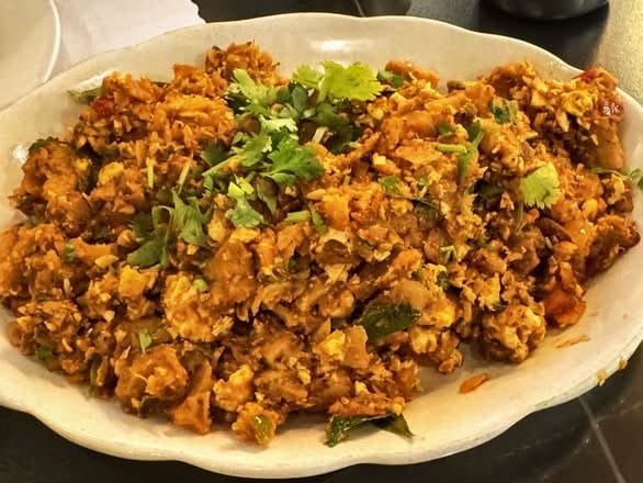Egg Kothu Parotta.